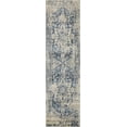 thumbnail image 2 of 3â€™ x 5â€™ Beige Blue Distressed Medallion Area Rug, 2 of 5