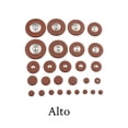 thumbnail image 4 of Eigraketly Almohadillas de tono alto para saxofón, alfombrillas redondas fáciles de varios tamaños, llaves, cojines de reparación para Type2 NO2, 4 of 6