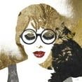 thumbnail image 2 of Sophie 6 26x26 White Modern Wood Framed Museum Art Print Titled - Girl and Cat, 2 of 4