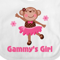 thumbnail image 4 of Inktastic Gammy's Girl monkey Girls Baby Bib, 4 of 4