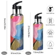 thumbnail image 2 of Yayeee 20oz Insulated Water Bottle Double Wall Stainless Steel with Flip Straw Lid, Stripes Pattern, 2 of 7
