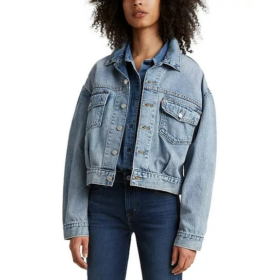 Levi's Cotton Oversized Utility Denim Trucker Jacket Women's Size XS