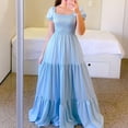 thumbnail image 4 of GDREDA 2024 Robe Maxi Bohème à Fleurs pour Femmes, Design Portefeuille avec Ourlet à Volants et Ceinture Ajustable, Robe Décontractée Fluide Évasée Bleu,G, 4 of 6