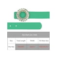thumbnail image 4 of INSPIRE CHIC Women's Faux Leather Belt Fashion Ladies Belt with Rhinestone Buckle for Jeans Pants 103x2.8cm/40.6x1.1" Green, 4 of 6