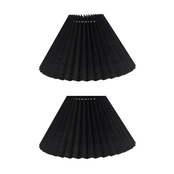 LAMIRO 2 Count Lamp Shade Small Shades Lampshades for Table Light Pendant Drum Hand Crafted Cover Fabric