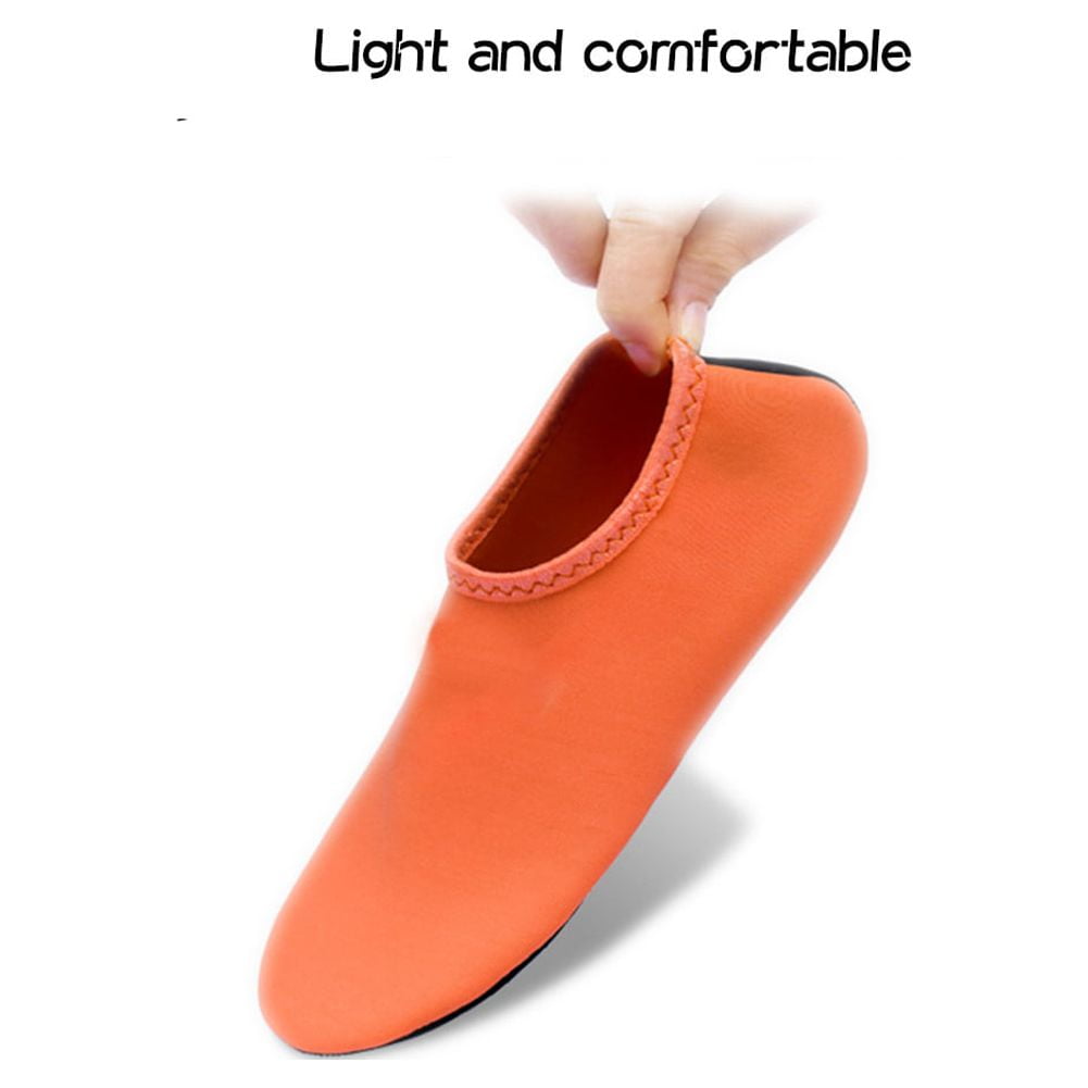 Summer Pool Swimming Water Skin Shoes Aqua Socks for Women Men Aerobics Black 4-5.5 Women/3-4 Men