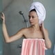 thumbnail image 5 of Toalla de baño de terciopelo para adultos, 1 pieza, diseño de rayas, muy absorbente y de secado rápido para una sensación suave, ideal para el hogar, el spa y la playa, suave para el, 5 of 8