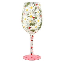 Lolita Ladybird Hand Painted Wine Glass 15oz