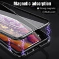 thumbnail image 3 of BRENDA 360° Front+Back Clear Tempered Glass Metal Magnetic Case Cover For iPhone 13 Pro Max (Black), 3 of 8