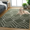 thumbnail image 4 of SAFAVIEH Adirondack Caitriona Geometric Squares Area Rug, Dark Green/Ivory, 3' x 5', 4 of 14