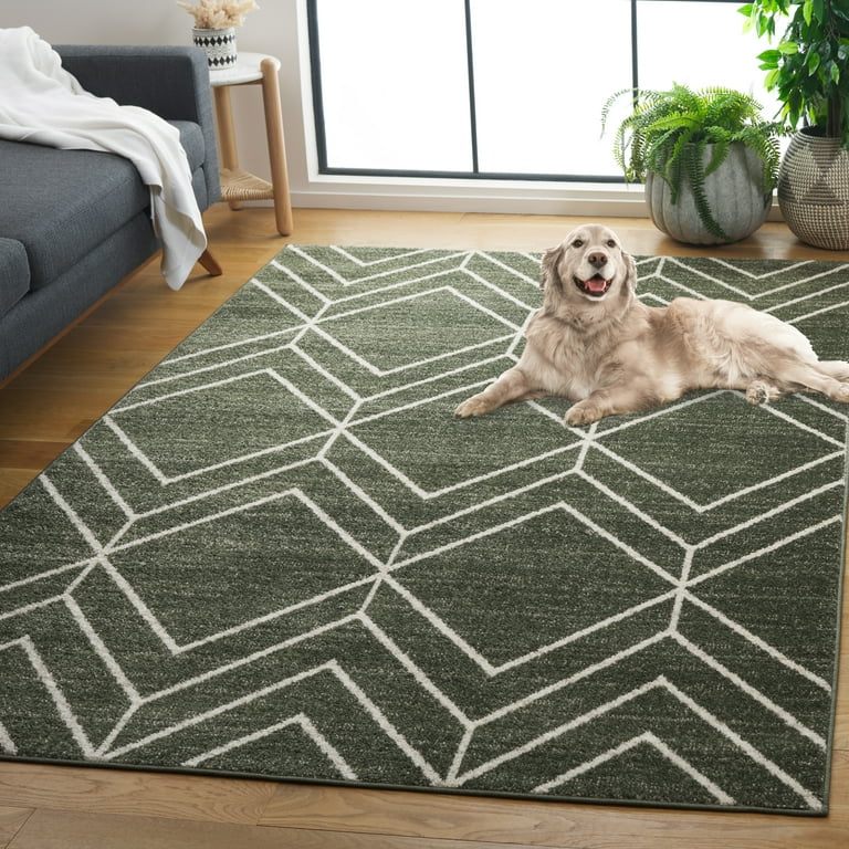 SAFAVIEH Adirondack Caitriona Geometric Squares Area Rug, Dark