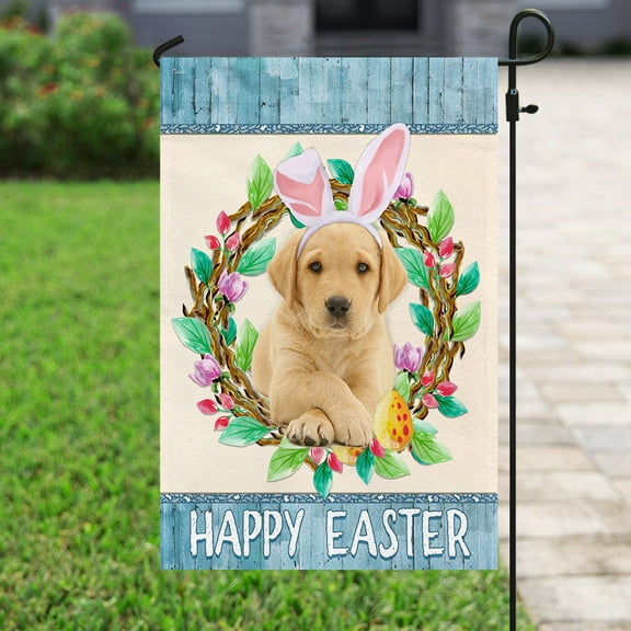 FLAGWIX Labrador Retriever Easter Day Flag, Outdoor Easter Decoration - Garden Flag (11.5" x 17.5")