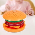thumbnail image 4 of Juguetes de apilamiento de comida de madera Jugar Juguete de comida Actividades de aprendizaje Habilidad fina Educación temprana para regalos Hamburguesa CUTICAT cocina, 4 of 8