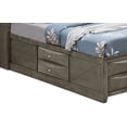 thumbnail image 3 of Contemporary Home Living Wooden Panel Full Bed with Drawers and Shelves - 87" - Gray, 3 of 5
