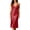 Red, variant on Womens Long Lingerie Satin Lace Trim Crisscross Back Nightgown Lingerie for Women White M