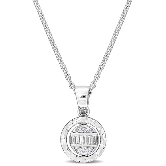 Everly Women's .14CT TW Diamond 14k White Gold Pendant