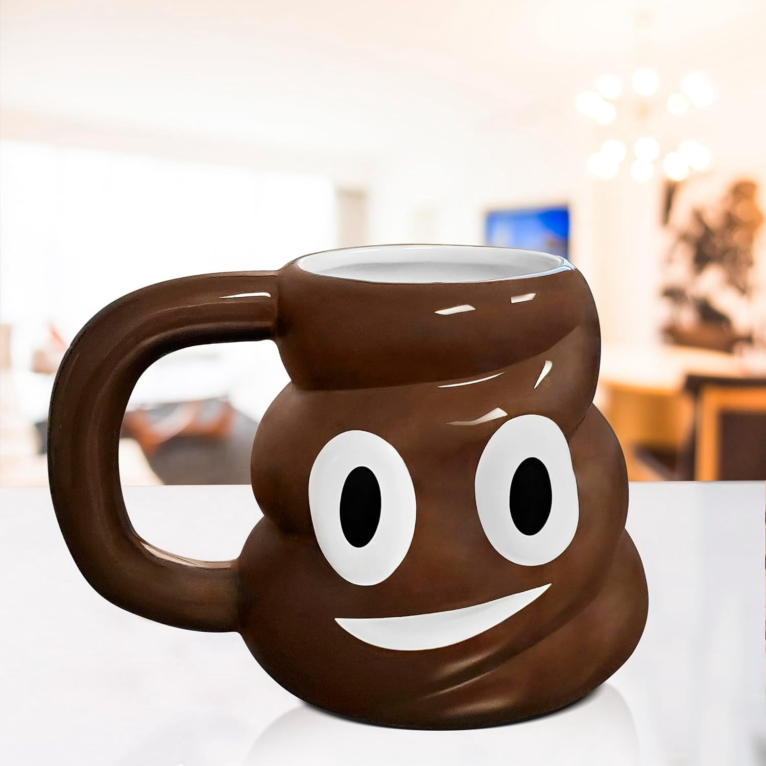 Kovot Emoticon Poop Novelty Coffee Cup - 20oz, Funny Gag Joke, Brown  Ceramic Mug - Walmart.com