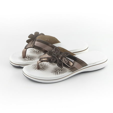 

〖Yilirongyumm〗 Coffee 39 Slippers For Women Floral Flip Flop Slippers Ladies Fashion Solid Color Comfortable Casual Wedges Slippers Beach Shoes