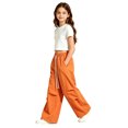 thumbnail image 5 of Landzoo Teen Girls Athletic Cargo Pants Wide Leg With Pockets And Drawstring Fall Casual Kid Girls Baggy Trousers, 5 of 6