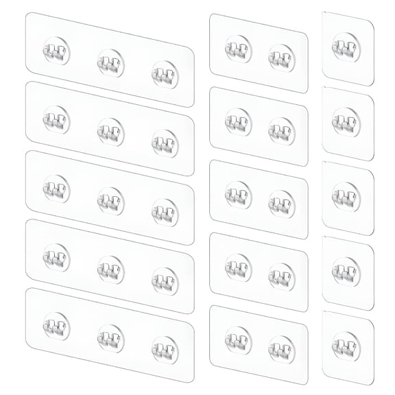 LAMIRO Adhesive Replacement Shower Caddy Set - 15Pcs Strong Adhesive Bathroom Shower Shelf,Traceless,No Drilling,Kitchen Rack Adhesive Patch