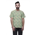 thumbnail image 1 of Atasi Short Sleeve Kurta For Men Printed Cotton Cambric Beach Yoga Ethnic Top, 1 of 5
