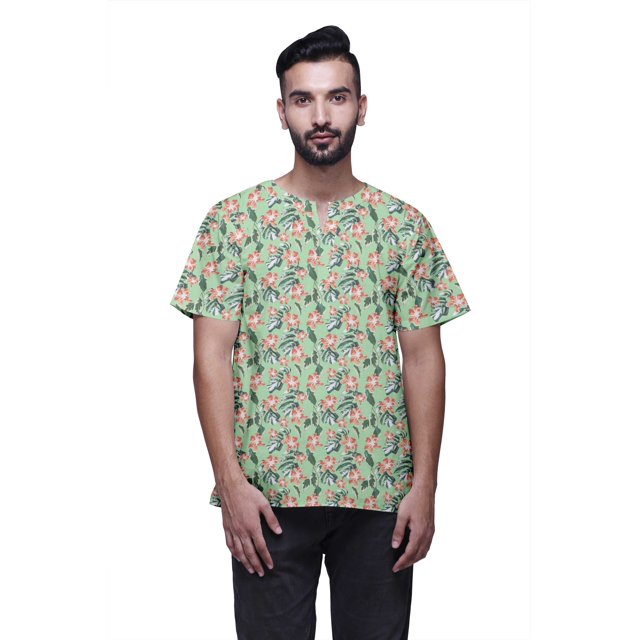 Atasi Kurta Indien pour Garçons Kurta Imprimé à Manches Courtes pour Hommes Kurta de Designer