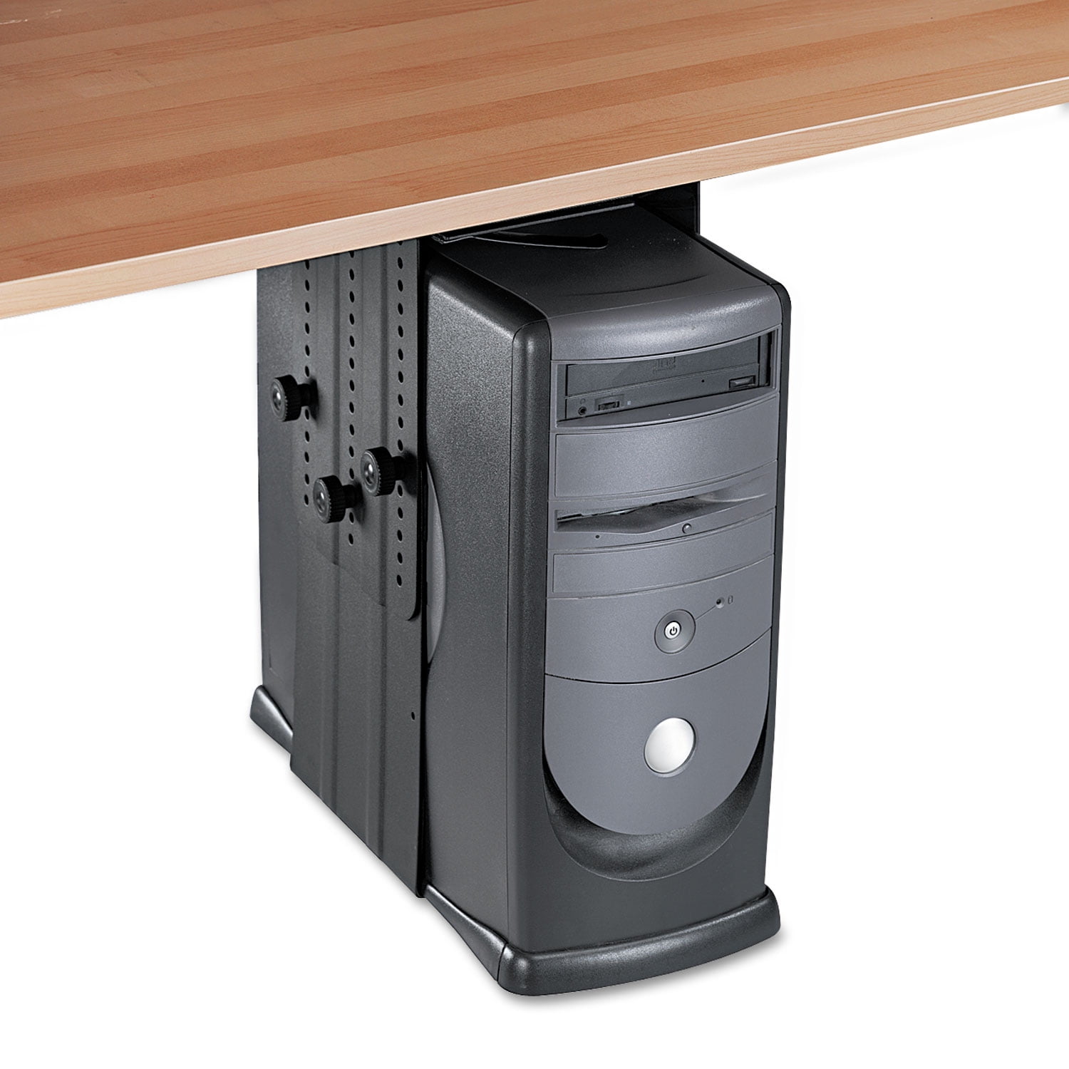 Under Desk CPU Holder, 17w x 12d x 11h, Black