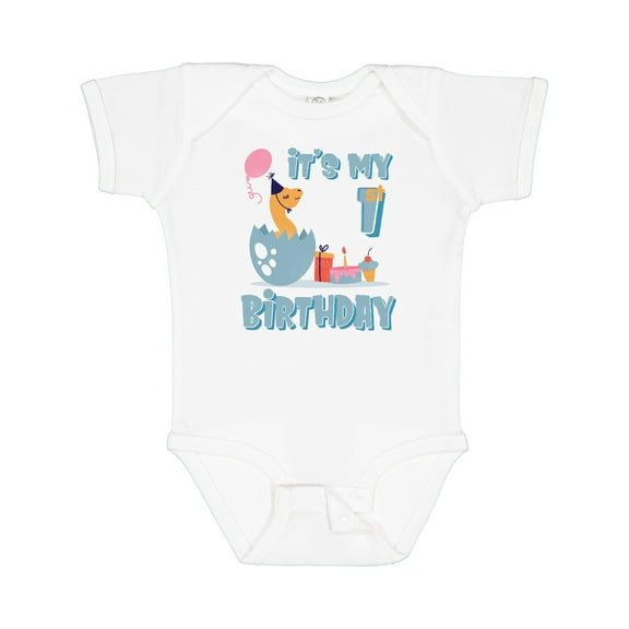 Inktastic Hatching Dinosaur 1st Birthday Boys or Girls Baby Bodysuit