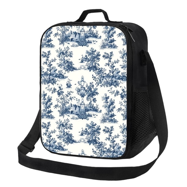 Fotbe Vintage Floral 1 Lonchera Bolsa de Almuerzo para Hombres y Mujeres, Lonchera de Gran Capacidad, Bolsa de Almuerzo Reutilizable, Bolsa Térmica Aislante