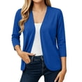thumbnail image 3 of Guluxicc Women's Open Front Shirts Long Sleeve Solid Tops for Everyday Wear Summer Casual Outfits, 3 of 7
