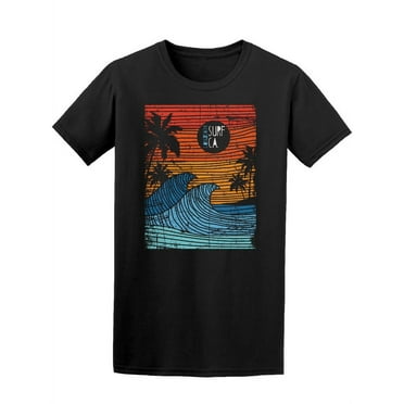 California Surf Typography  T-Shirt Men -Image by Shutterstock, Male XX-Large