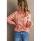 thumbnail image 3 of ABPHQTO Sudadera de Mujer Cuello Alto Rayas Naranja con Bolsillo, 3 of 5
