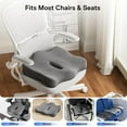 thumbnail image 5 of Seat Cushions for Office Chairs - Pressure Relief Seat Cushion - Car Seat Cushions for Pressure Relief, Tailbone Pain, Sciatica & Back Pain Relief for Office Chairs (Grey), 5 of 15