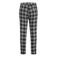 thumbnail image 4 of jsaierl Men's Plaid Printed Dress Pants Slim Fit Stretch Tapered Pant Casual Skinny Pencil Pants Button Business Trousers Fashion Hippie Regular Fit Fall Winter Outdoor Casual Long Pants, 4 of 5