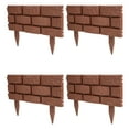 thumbnail image 1 of IFANLANDOR 4Set Small Garden Fencing Light Brown Plastic European Style Landscape Decor, 1 of 8