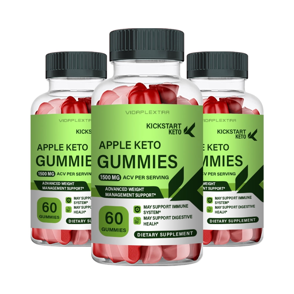 Kickstart Keto Gummies KickStart Keto, Apple Keto Weight Management Support Gummies (3 Pack