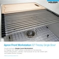 thumbnail image 5 of Houzer Aspire 33 in White Fireclay Apron Front Farmhouse Single Bowl Workstation Sink with Accessories - PTW-3320S WH, 5 of 8