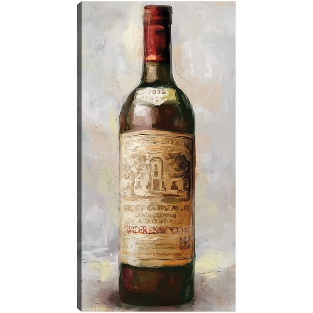 Cuadro Decorativo - botella de rojo Jr Impresión en canvas, estrechado