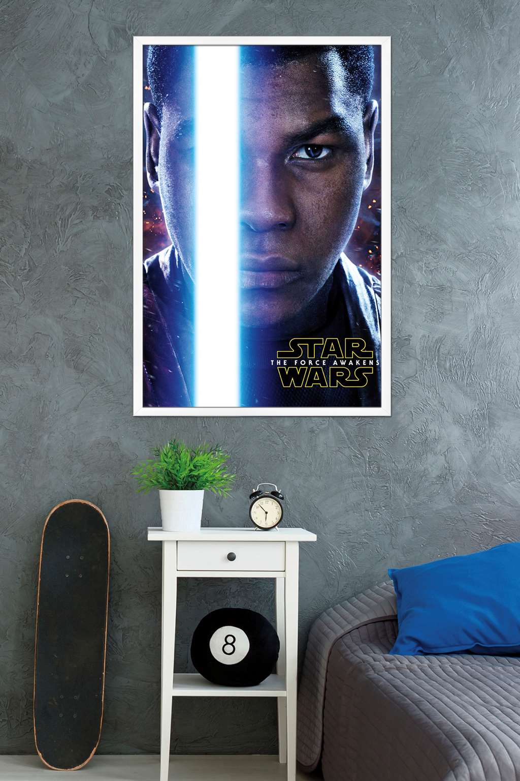 Star Wars: The Force Awakens - Finn Portrait Wall Poster, 22.375" x 34", Framed