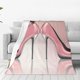 thumbnail image 1 of Fotbe High Heel Shoes Butterfly Manta de Franela Acolchonada con Estampado, Súper Suave y Esponjosa, Extra Grande para Sofá, Cama, Uso Todo el Año-80"x60", 1 of 7