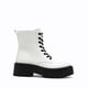 thumbnail image 2 of Botas de combate con cordones para mujer DREAM PAIRS con tacón de 5.5 cm blanco, 2 of 7