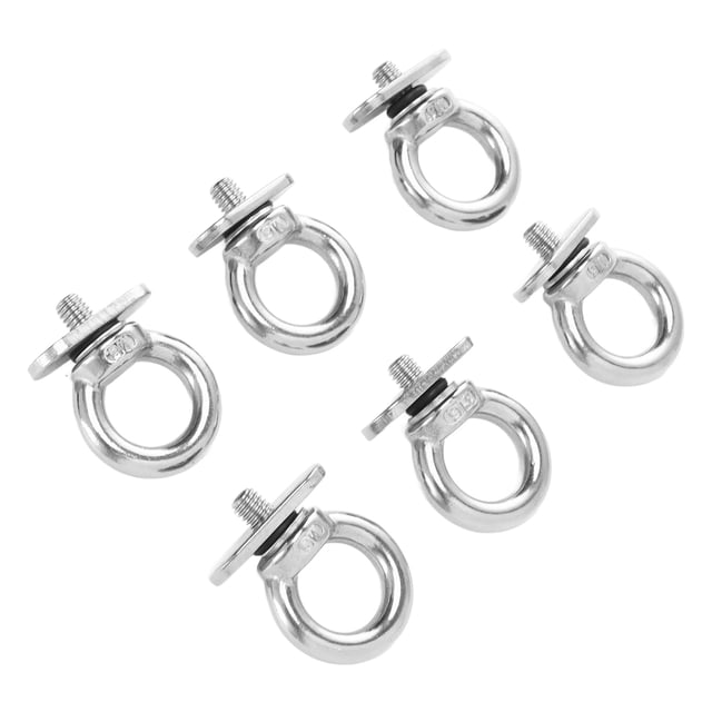 T Track Mount Tie Down Anchor, Rust Proof 6 Pcs Heavy Duty Easy Install 1333 Pounds Load Limit Secure Fix Track Rail Adapter for Fishing Boats