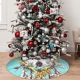 thumbnail image 5 of Pofeuu Husky With Dreamcatcher Print Christmas Tree Skirt, Merry Christmas Skirt Xmas Tree Ornaments for Xmas Holiday Party Decorations-36", 5 of 7