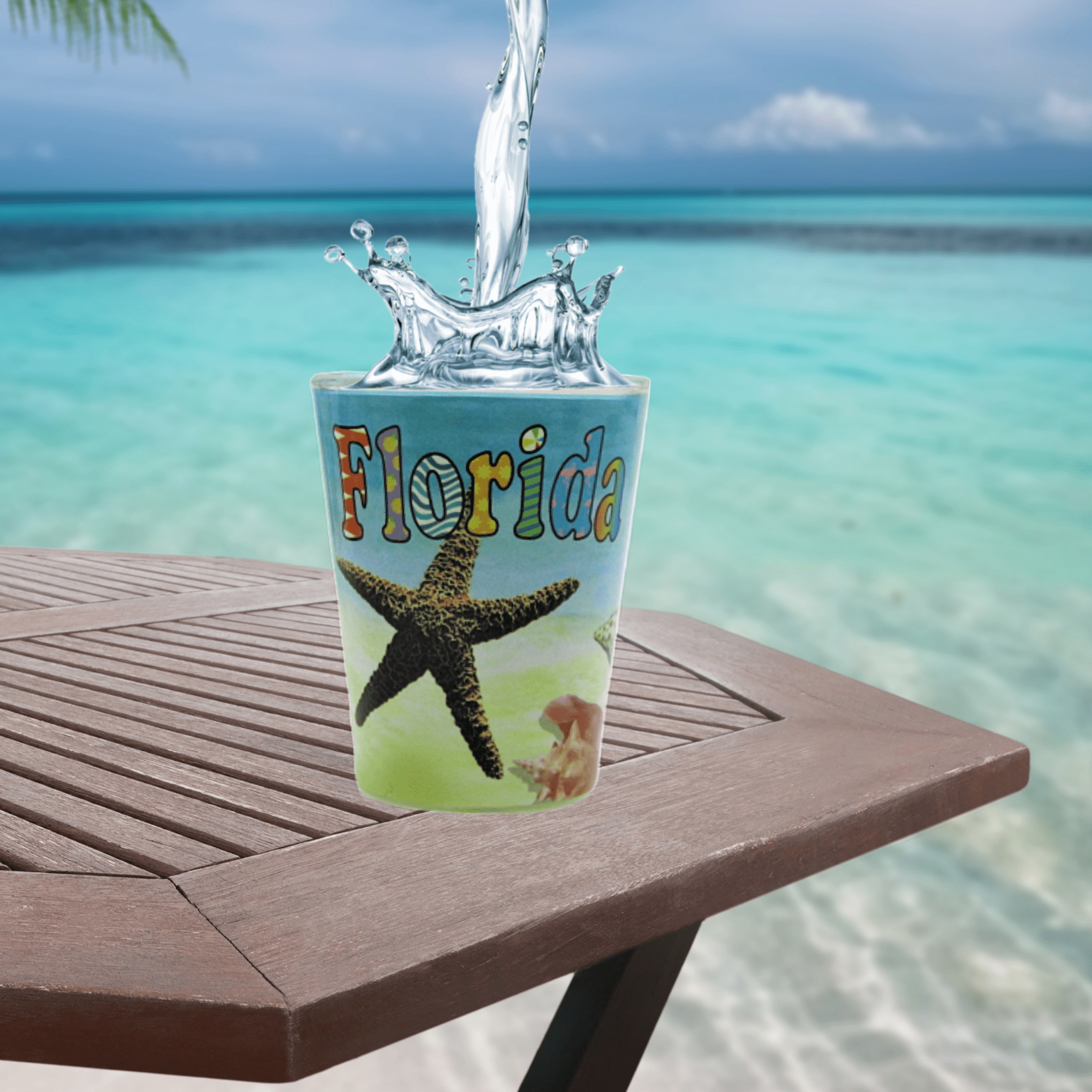 Shot Glass Florida Starfish 1 Count Beach Hut Inc. Brand Souvenirs
