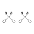 thumbnail image 1 of Riwesomey Stainless Steel Meatball Maker Restaurant Meat Prop Tools Form Manual Forming Clamp Clip Mould Cookware Making Fish Riceball S (16.5 * 6.8 cm) 2piezas, 1 of 6