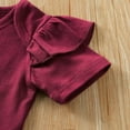 thumbnail image 4 of Baby Girl Short Sleeve Romper +Halen Pants +Headband Clothes Set, 4 of 6