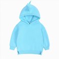 thumbnail image 2 of KPOPLK Toddler Boys Fleece Hoodies 6 9 12 18 Months 2T 3T Boy Long Sleeve Pullover Basic Solid Hooded Sweatshirts Sky Blue Size 3-4 Years, 2 of 4