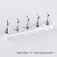 thumbnail image 3 of Tuscom 3Pcs Acrylic Nail Display Stand - Portable Nail Practice Stand for Salon, Home & Training - Durable Nail Tip Holder for Beginners & Artists, 3 of 3