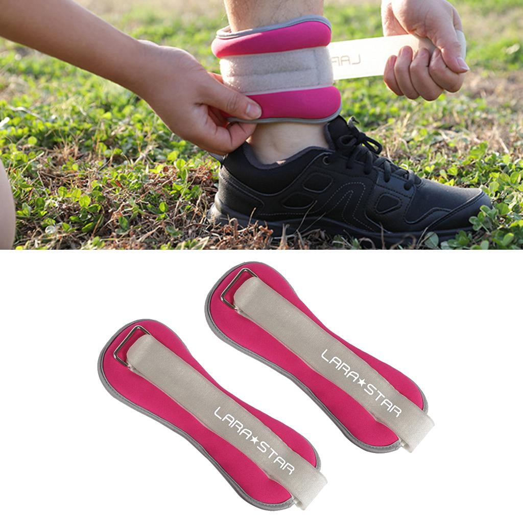 funtasica Ankle Wrist Weights Arm Leg Muscle Building Fitness Exercise for Weight Lifting - Pink