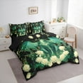 thumbnail image 3 of Castle Fairy Green Magical Dragon Twin Bedding Sets 7-Piece for Children Teens Adults,Chic Floral Flowers Bedding Comforter Set Microfiber,Retro Vintage Aesthetic Breathable Sheet Sets, 3 of 8
